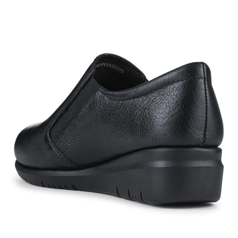 Casual Leather Slip-On Shoes - SERVI42000 / 328 003 - Black