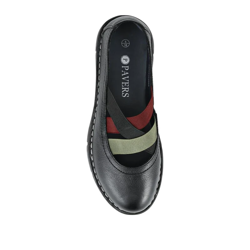 Casual Leather Mary Janes - SERVI42004 / 328 008 - Black