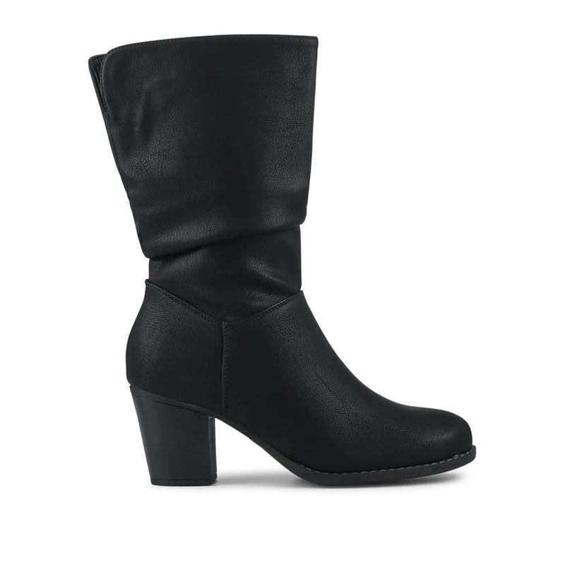 Block Heel Long Boots - SANYI42025 / 328 483 - Black