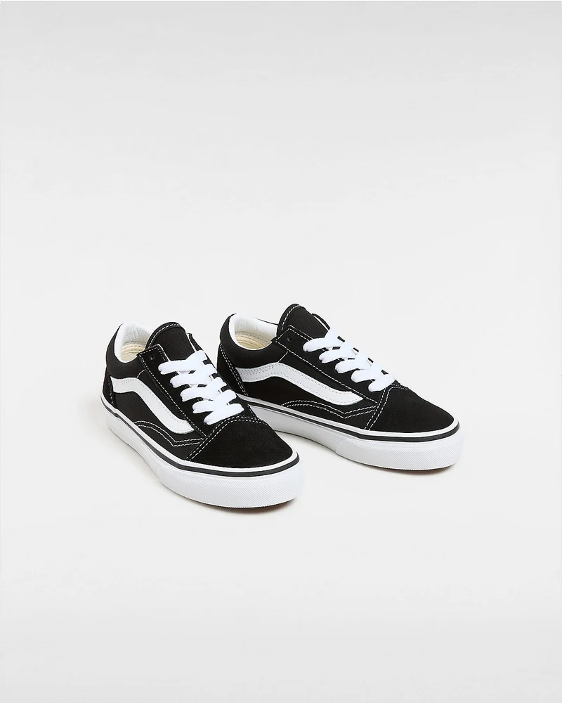 VANS Kinder-Old-Skool-Turnschuhe – Schwarz/True White