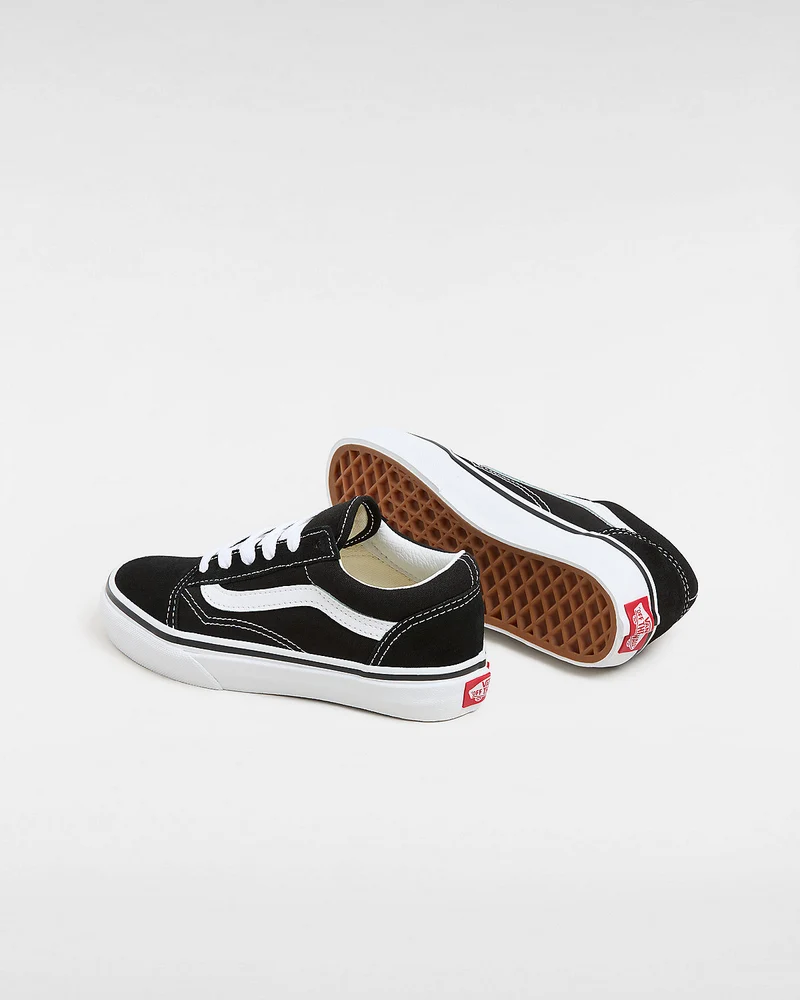 VANS Kinder-Old-Skool-Turnschuhe – Schwarz/True White