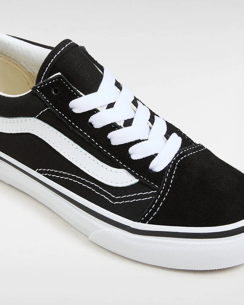 VANS Kinder-Old-Skool-Turnschuhe – Schwarz/True White