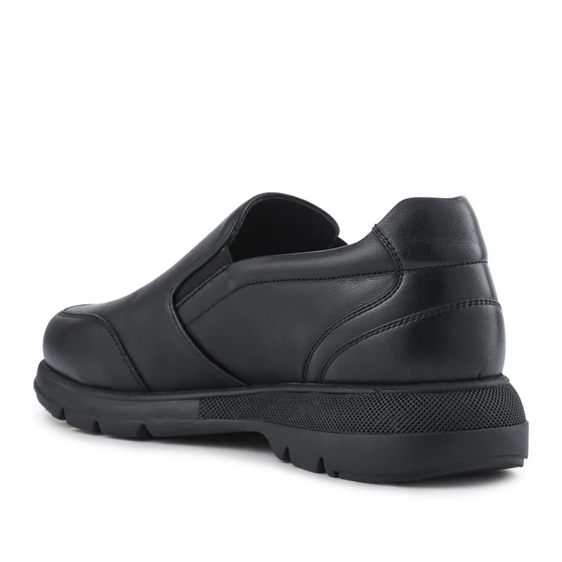 Wide-Fit Sheepskin Leather Slip-Ons - PRFEM42005 / 328 092 - Black