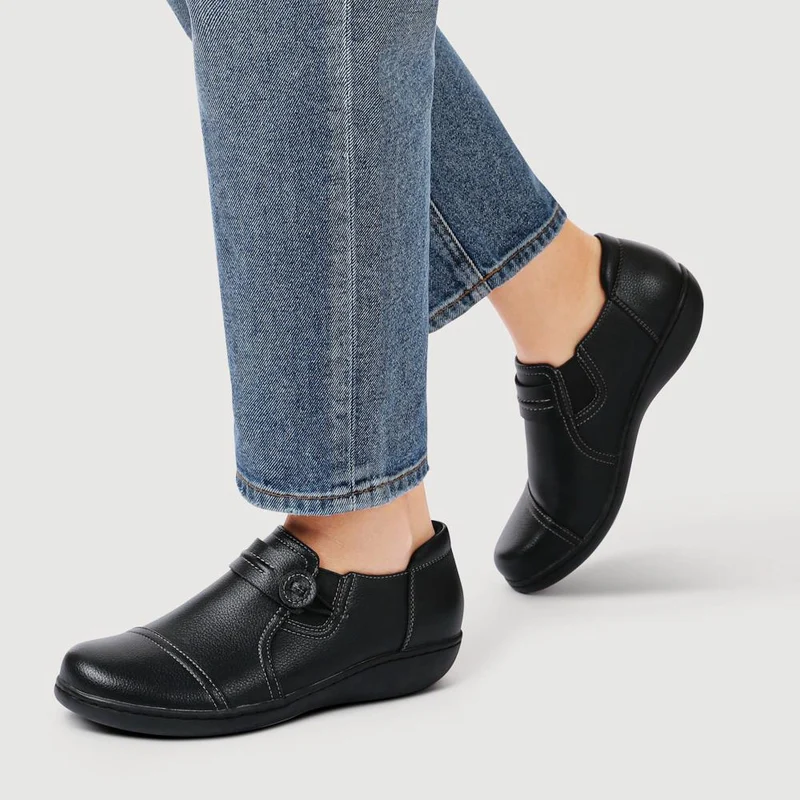 Smart Elasticated Slip-On Shoes - SANYI42007 / 327 958 - Black