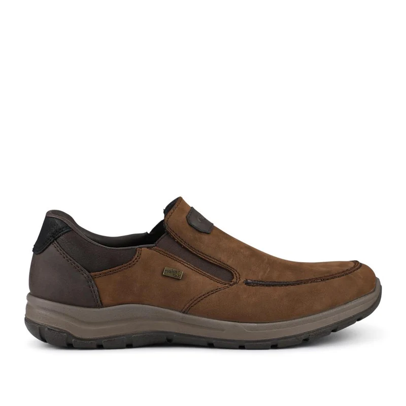 Rieker Extra-Wide Leather Slip-On Shoes - RKR42515 / 327 829 - Brown