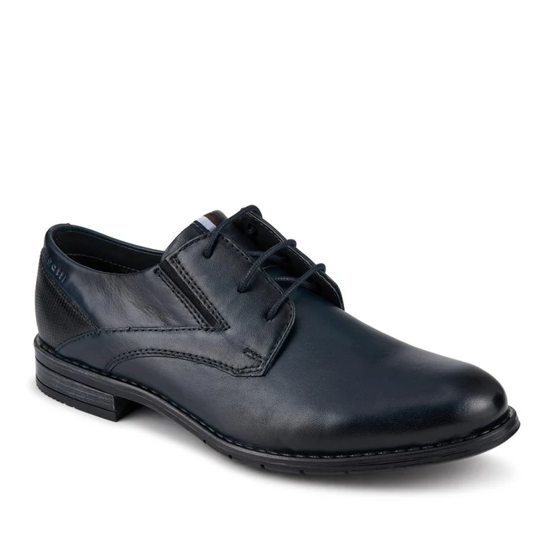 Smart Leather Lace-Up Shoes - BUG42503 / 327 673 - Navy