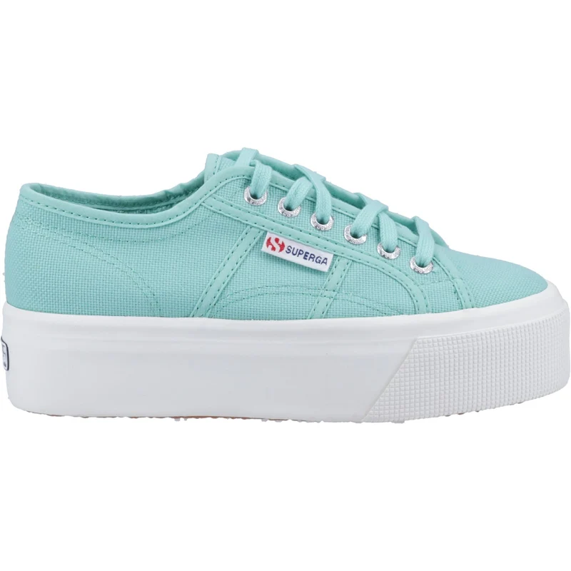 Superga Damen 2790 Linea Up And Down Plateau-Sneaker – Grün