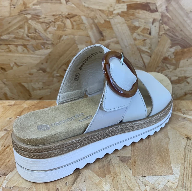 Remonte Modische Slip-On-Sandale für Damen – Beige