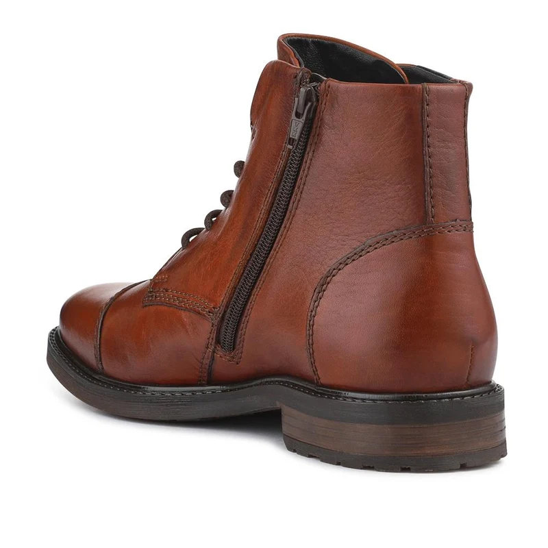 Bugatti Leather Lace-Up Boots - BUG42504 / 327 674 - Cognac