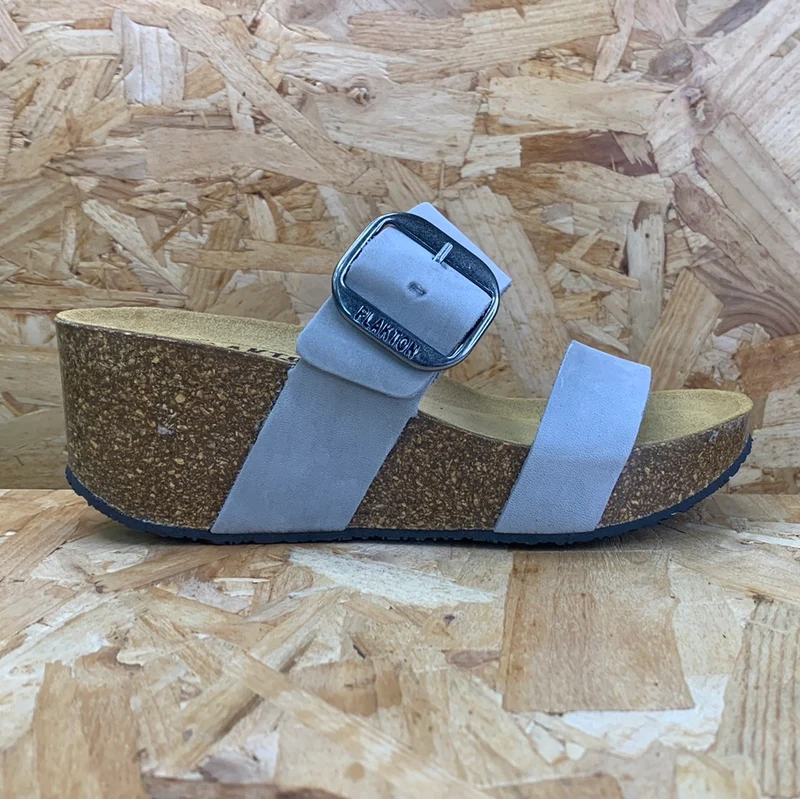 Plakton Damen-Sandale „Alicante Hi“ aus Leder – Bleir