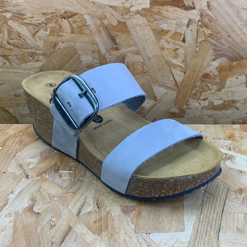 Plakton Damen-Sandale „Alicante Hi“ aus Leder – Bleir