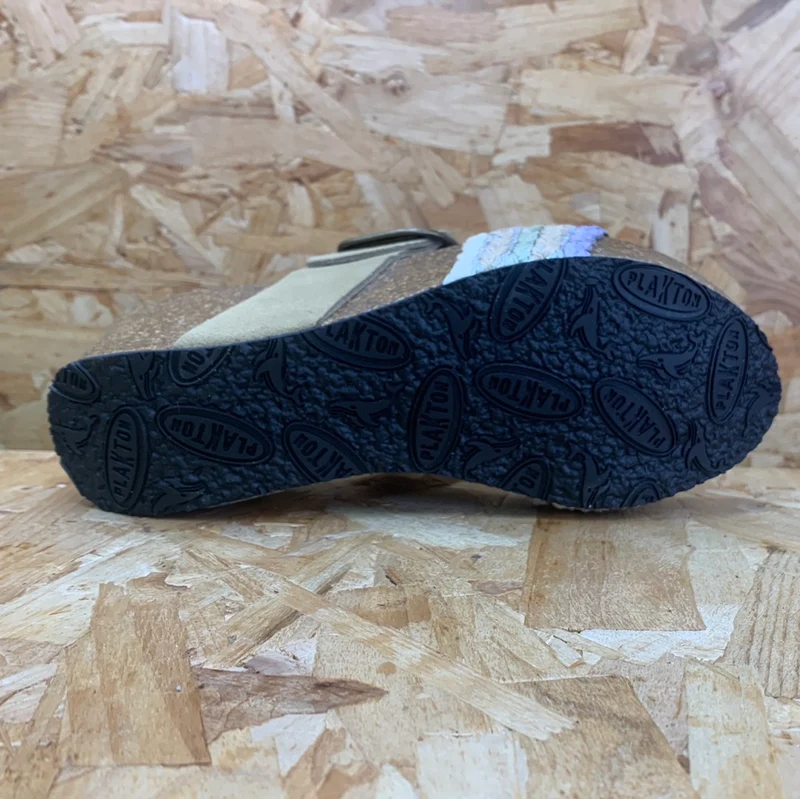 Plakton Damen-Sandale „Alicante Hi“ aus Jute-Leder – Grün