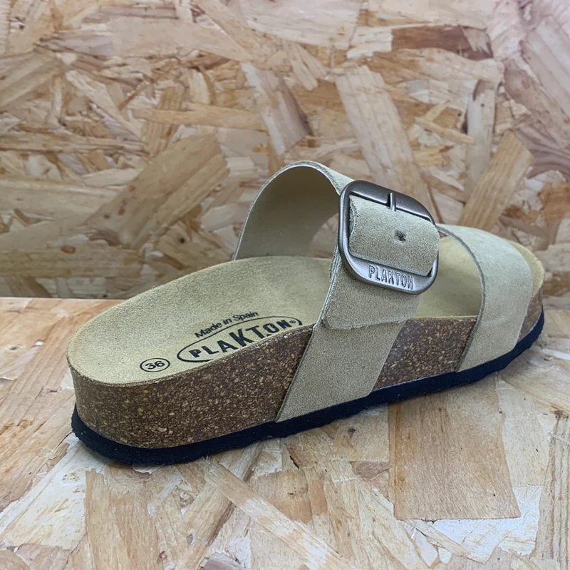 Plakton Damen-Sandale „Alicante Mid“ aus Leder – Hellbraun