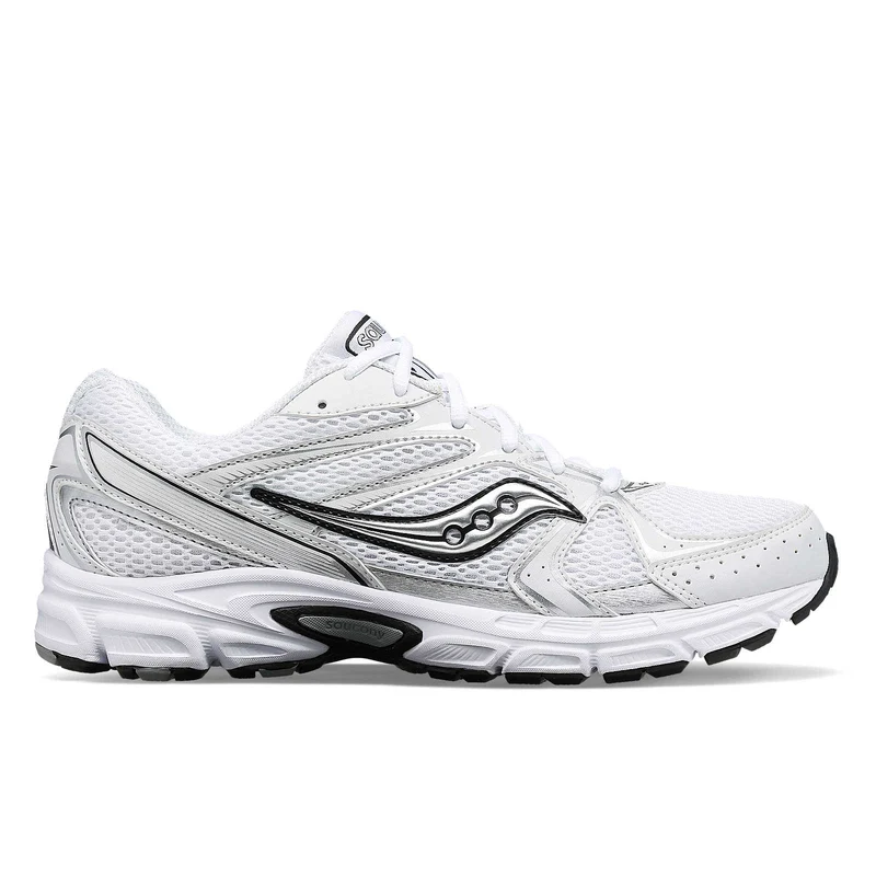 Saucony Unisex Grid Ride Millennium Trainer – Weiß / Silber