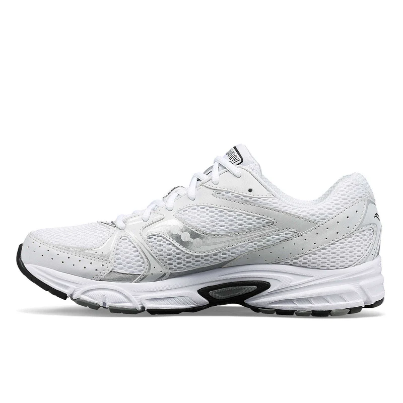 Saucony Unisex Grid Ride Millennium Trainer – Weiß / Silber
