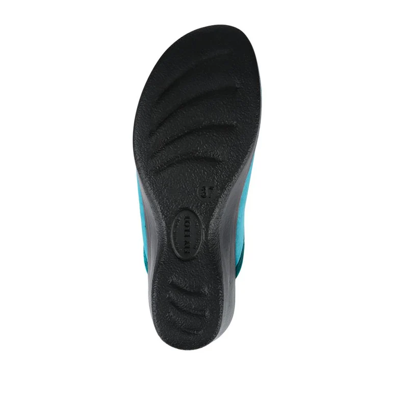 Fly Flot Engraved Self Moulding Mules - FLY42002 / 327 719 - Teal