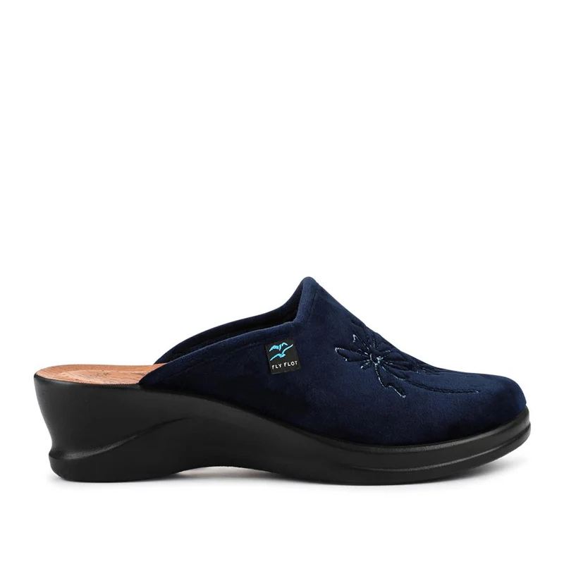 Fly Flot Engraved Self Moulding Mules - FLY42002 / 327 719 - Navy