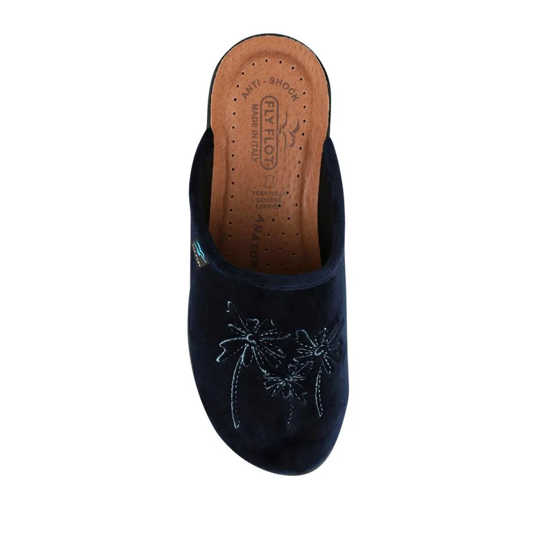 Fly Flot Engraved Self Moulding Mules - FLY42002 / 327 719 - Navy