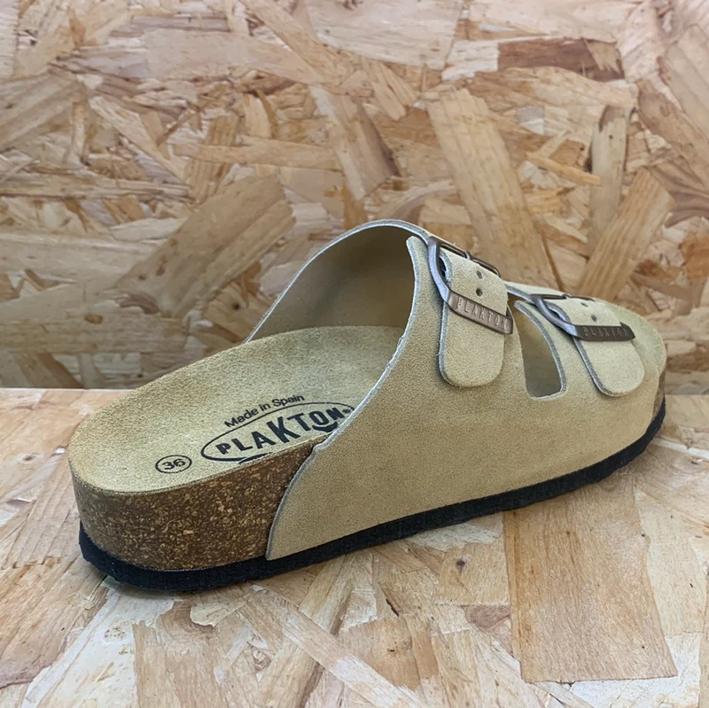 Plakton Damen Malaga Mid Ledersandale – Hellbraun