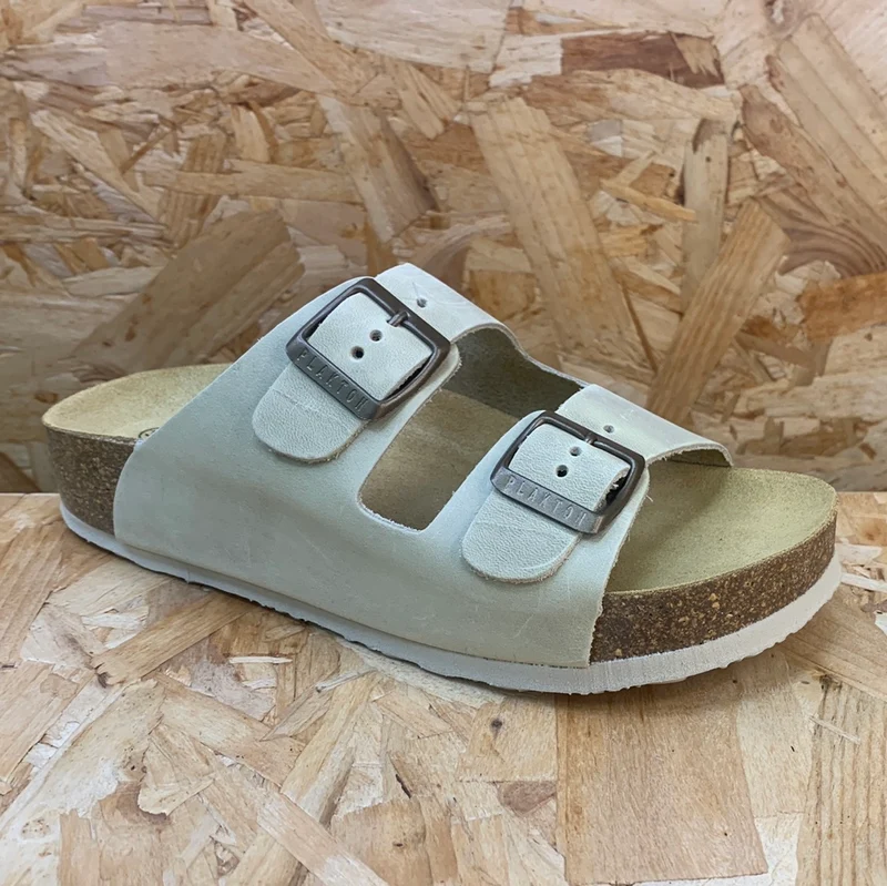Plakton Damen Malaga Mid Ledersandale – Leinen