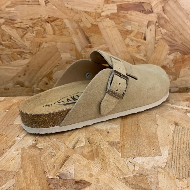 Plakton Gibraltar Leder-Pantoletten für Damen – Hellbraun