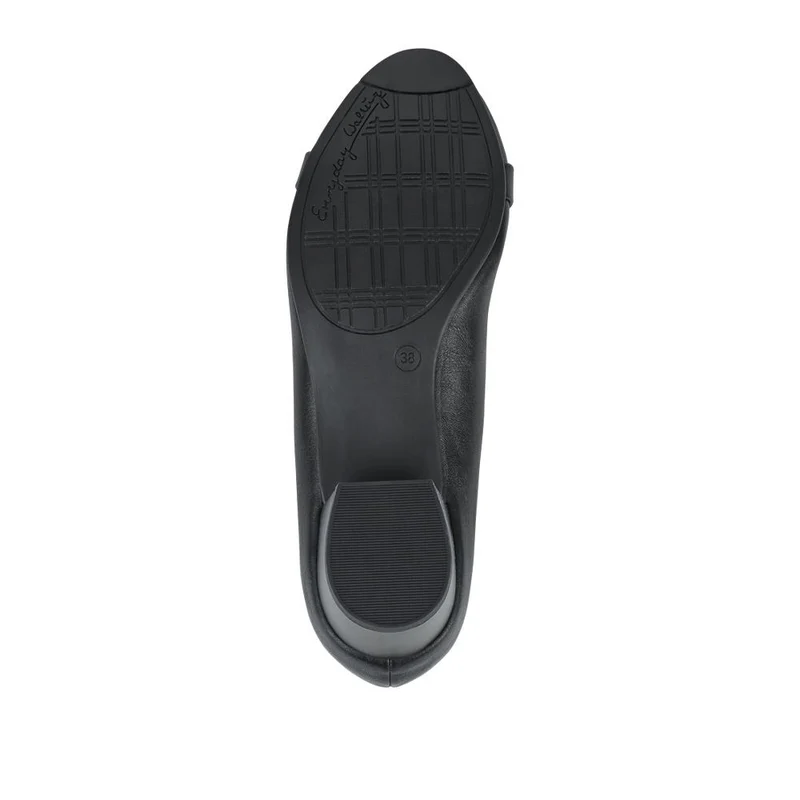 Smart Heeled Buckle Court Shoes - JANSP42005 / 327 781 - Black