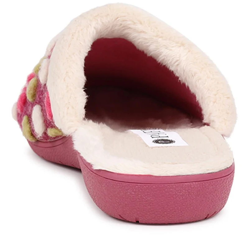 Cushioned Mule Slippers - FEVI40009 / 326 326 - Pink Multi