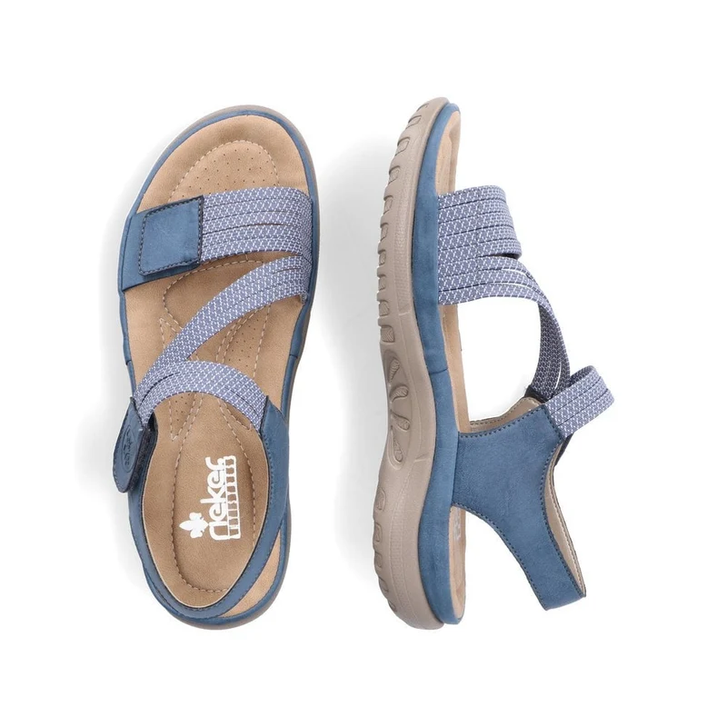 Rieker Damenmode-Sandale – Blau