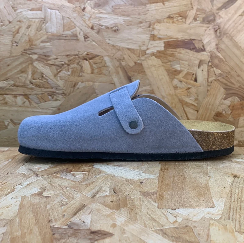Plakton Gibraltar Leder-Pantoletten für Damen – Jeansblau