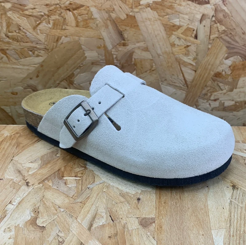 Plakton Damen Gibraltar Leder-Pantoletten – Beige