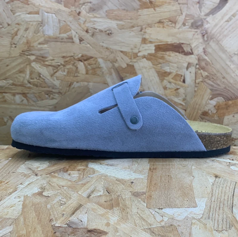 Plakton Herren-Pantoletten Gibraltar aus Leder – Denim