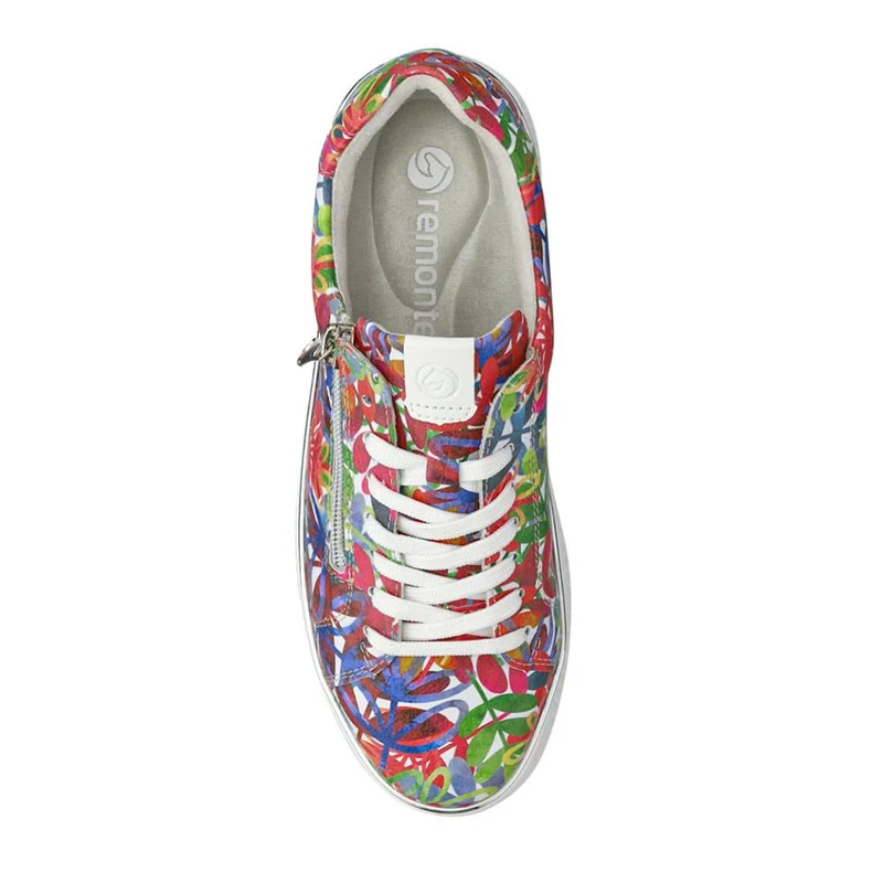 Leather Lace-Up Trainers - DRS41505 / 326 859 - Floral