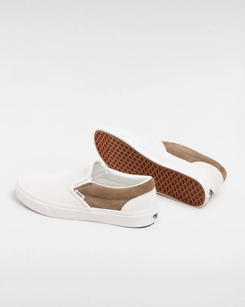 VANS Klassische Unisex-Slip-On-Sneaker aus Schweinswildleder – Kaffeelikör