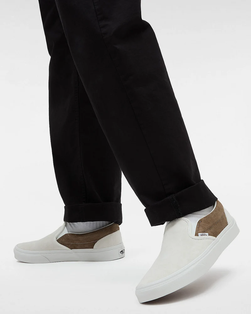 VANS Klassische Unisex-Slip-On-Sneaker aus Schweinswildleder – Kaffeelikör