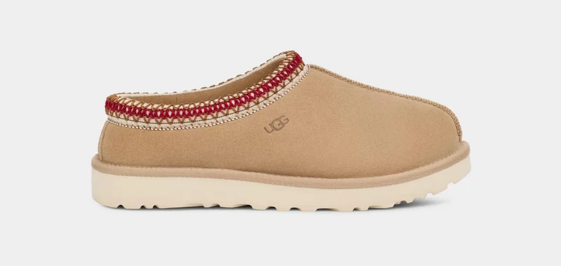 UGG Tasman-Hausschuhe für Damen – Sand / Dunkle Kirsche