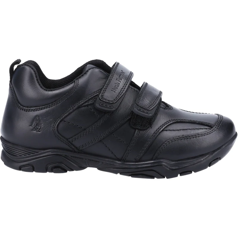 Hush Puppies Levi Kleinkind-Schulschuhe aus Leder für Jungen – Schwarz