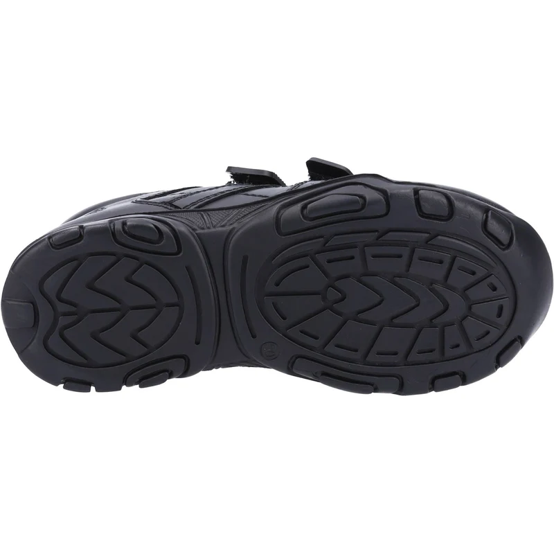 Hush Puppies Levi Kleinkind-Schulschuhe aus Leder für Jungen – Schwarz