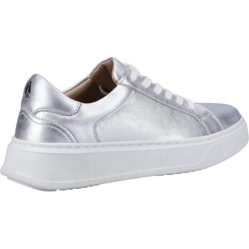 Hush Puppies Damen-Sneaker Camille aus Leder – Silber