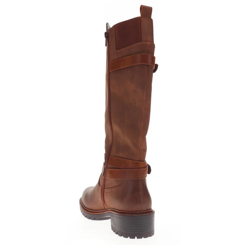 Dual-Buckle Long Boots - PINYI40005 / 326 150 - Brown
