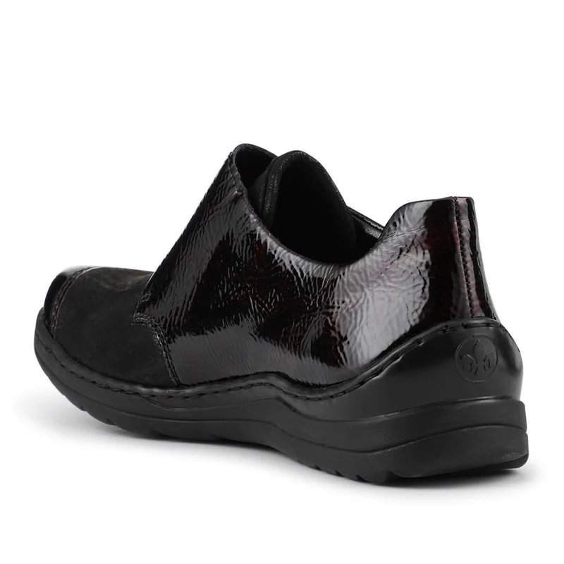 Patterned Touch-Fasten Shoes - RKR40505 / 325 661 - Burgundy