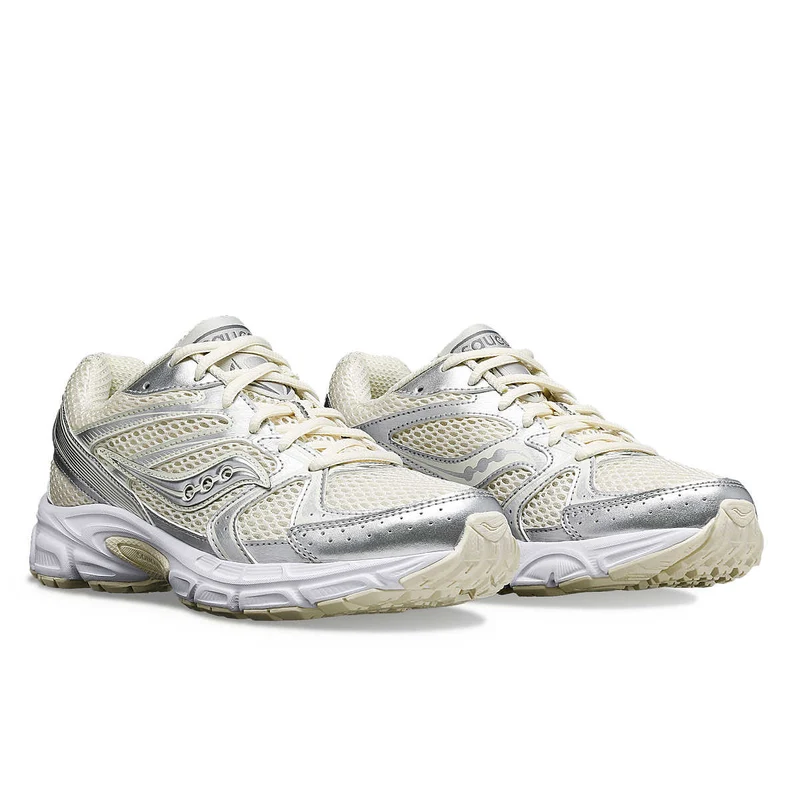 Saucony Damen Grid Ride Millennium Trainer – Creme / Silber
