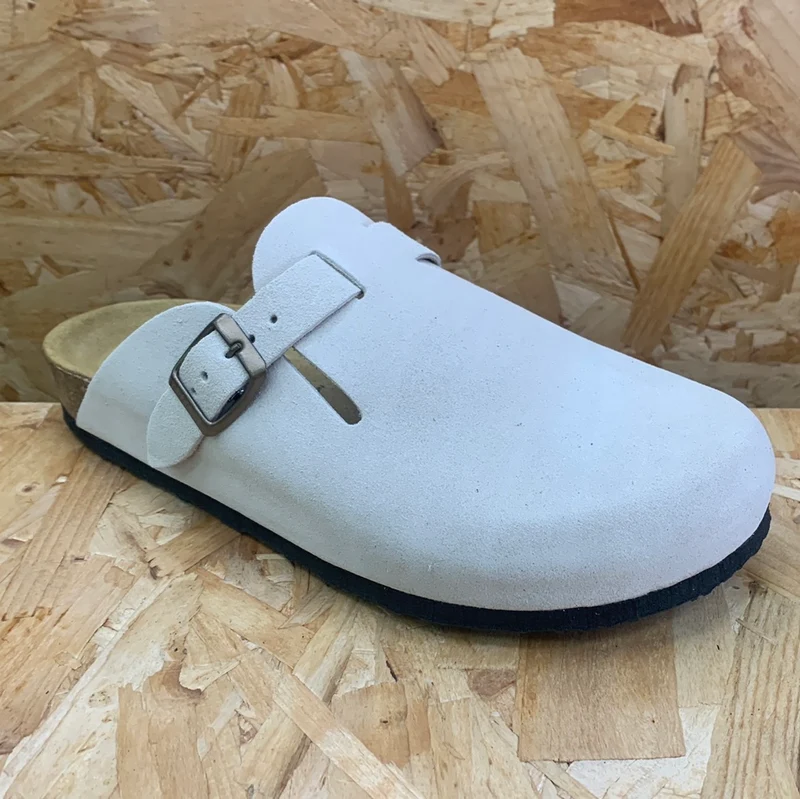 Plakton Herren Gibraltar Leder-Pantoletten – Beige