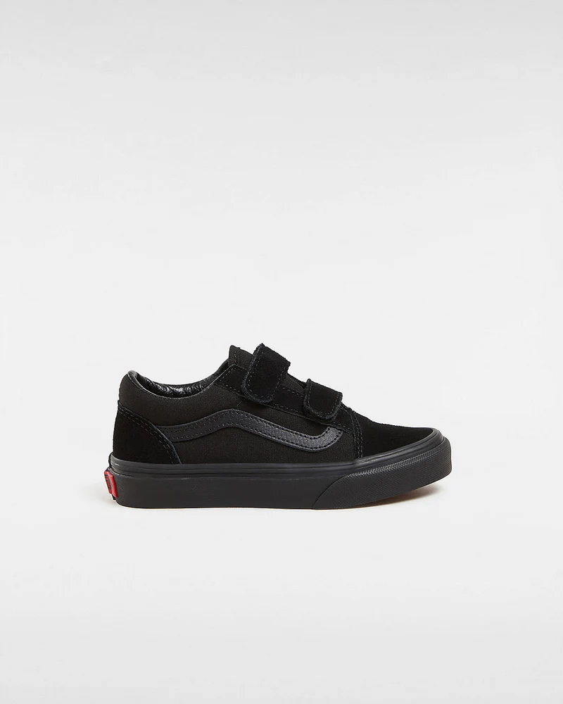 VANS Old Skool V Klett-Sneaker für Kinder – Schwarz / Schwarz