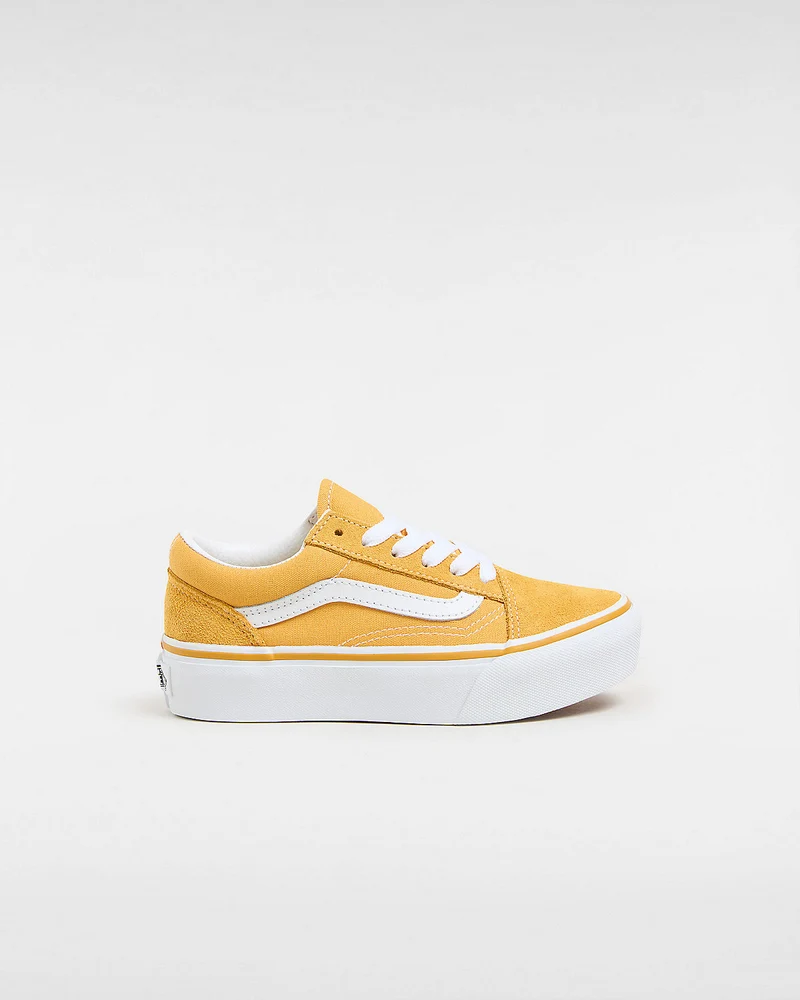 VANS Old Skool Plateau-Sneaker für Kinder – Golden Glow