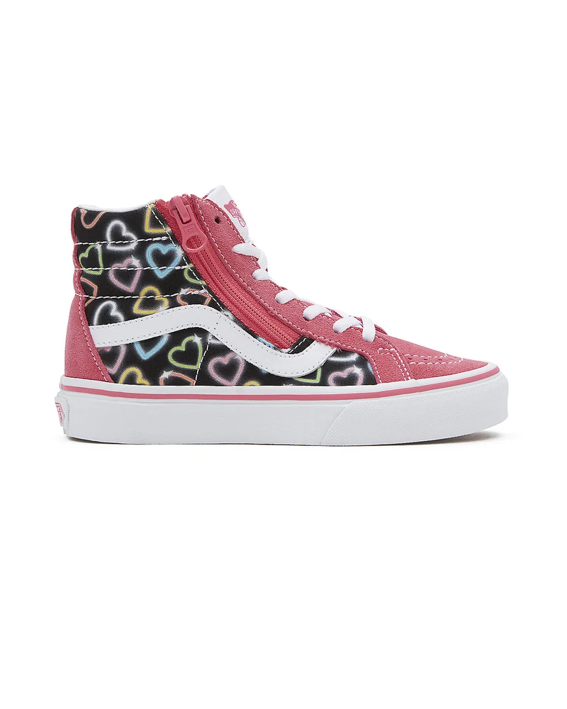 VANS Kinder SK8-Hi Reissue Neon Hearts Trainer – Rosa