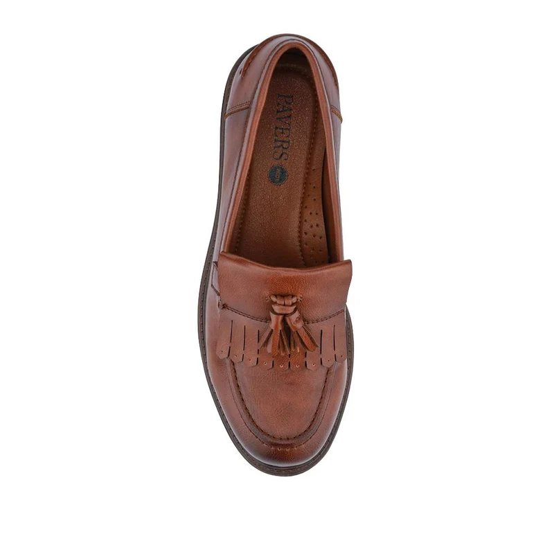 Wide Fit Tasselled Moccasins - WOIL42039 / 327 928 - Tan
