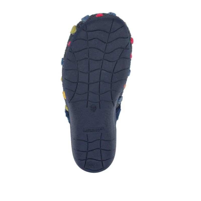 Cushioned Mule Slippers - FEVI40009 / 326 326 - Navy Multi