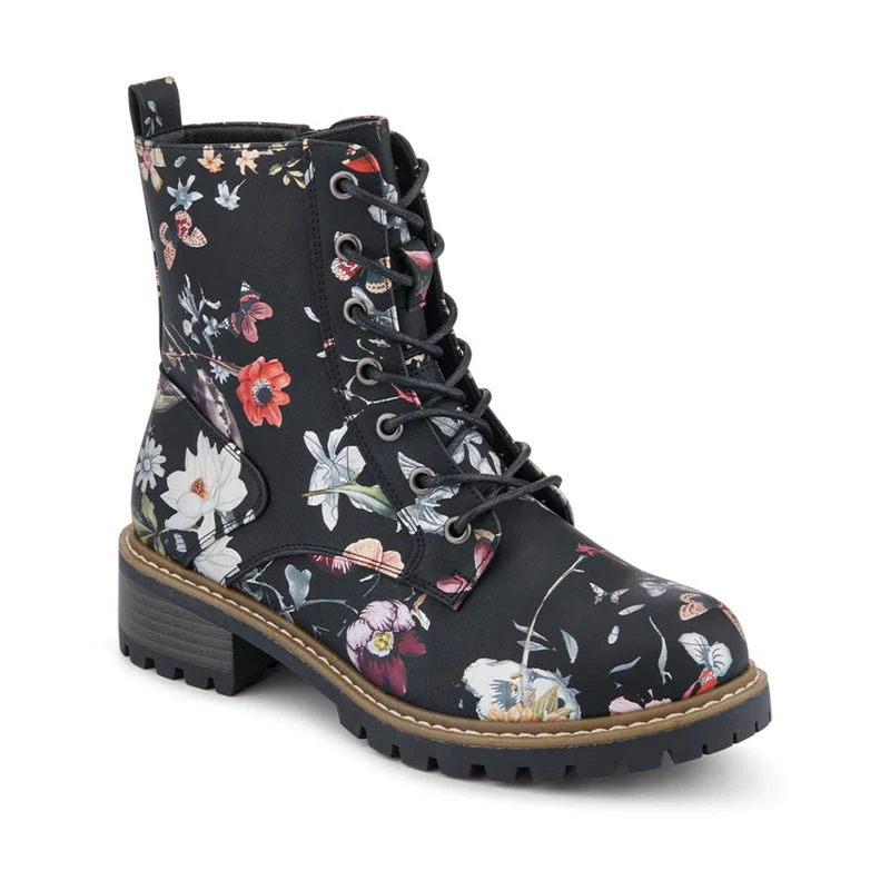 Wide-Fit Lace-Up Ankle Boots - PINYI42009 / 328 218