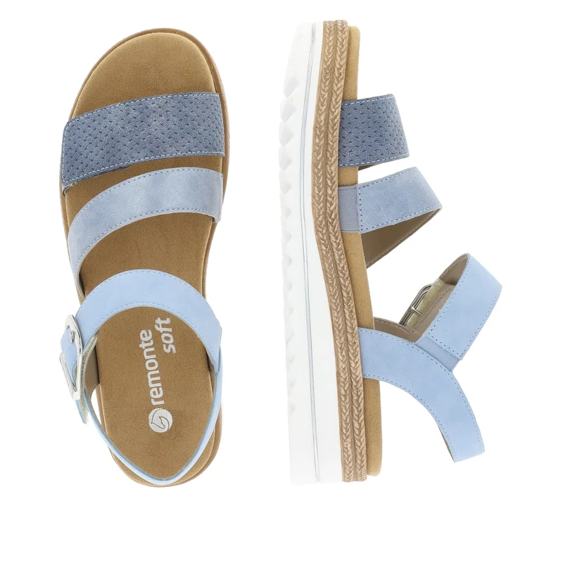 Remonte Mode-Plateau-Sandale für Damen – Blau