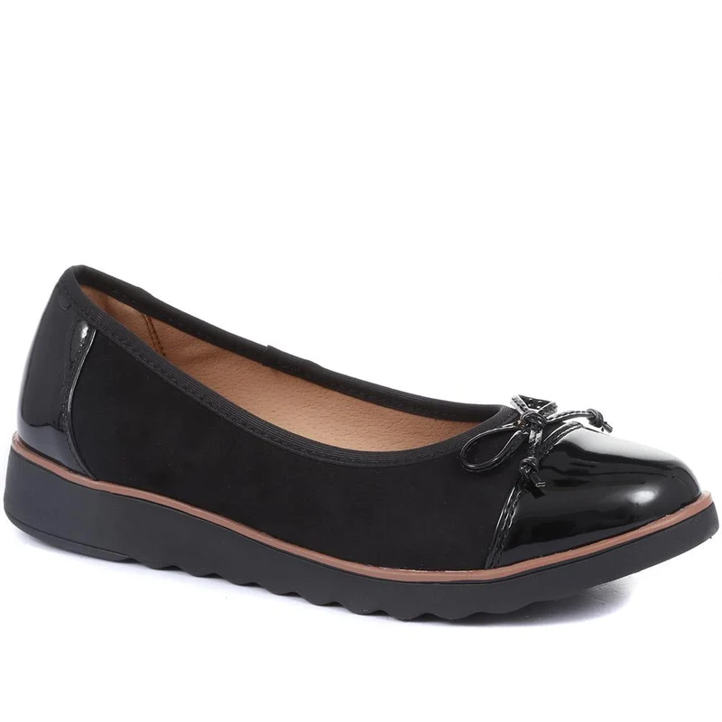 Lightweight Ballet Pumps - BRK34011 / 320 508 - Black-Black Patent